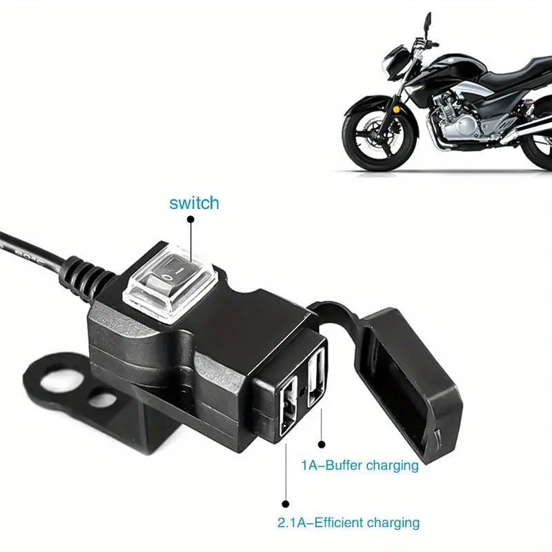 Motorcycle Handlebar USB Charger